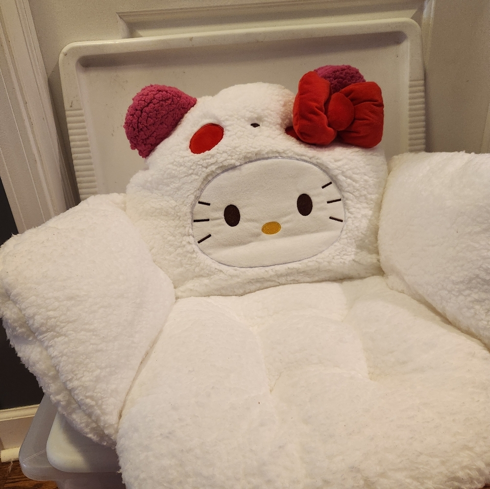 Hello Kitty Plush Seat Cushion with Velcro Straps